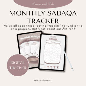 Monthly sadaqa tracker