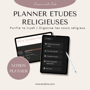 Espace Notion études religieuses + template offert